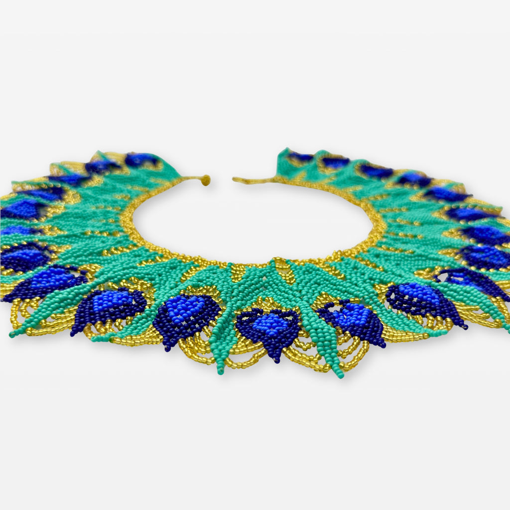 Collar Azul de Oro Esmeralda