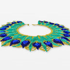 Collar Azul de Oro Esmeralda