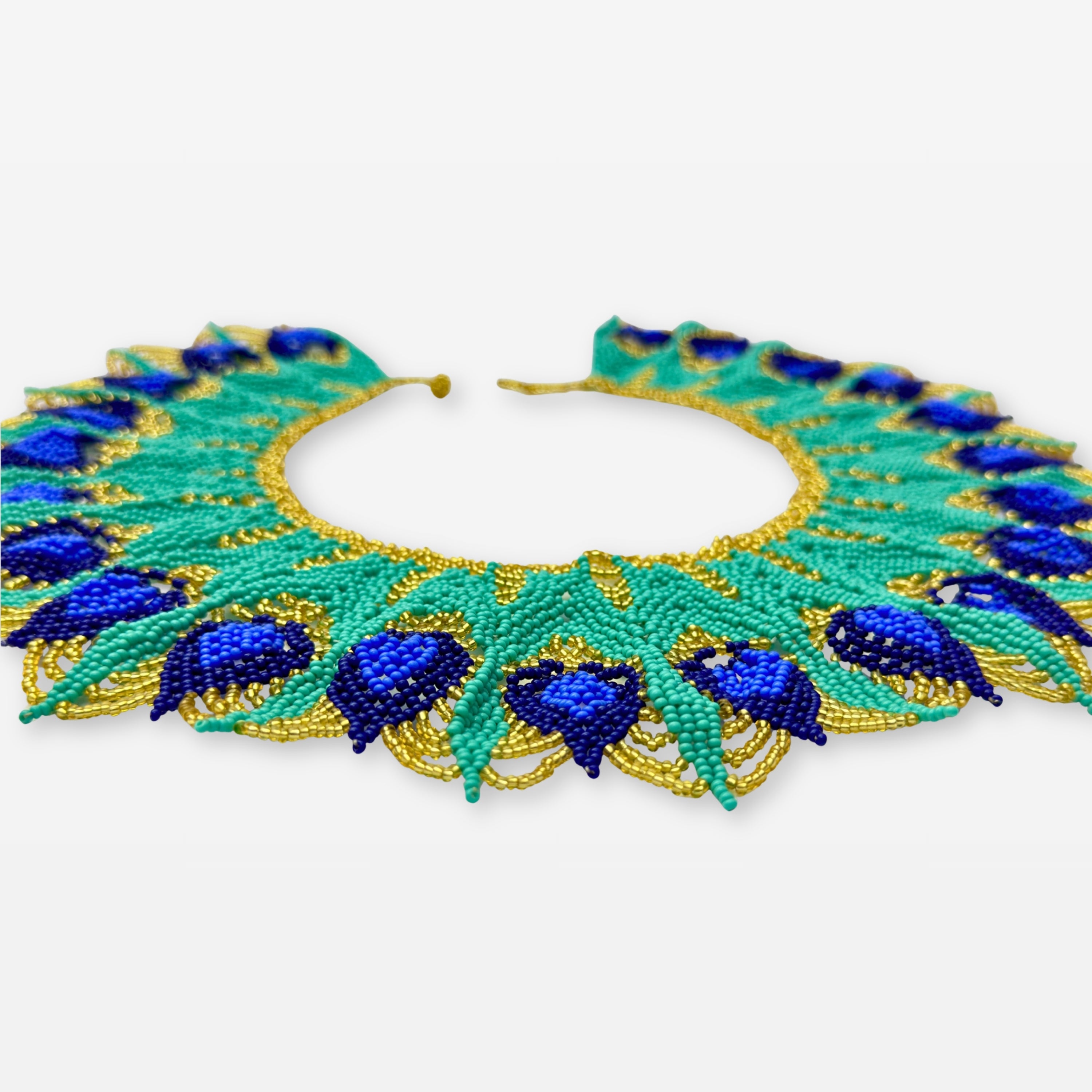 Collar Azul de Oro Esmeralda