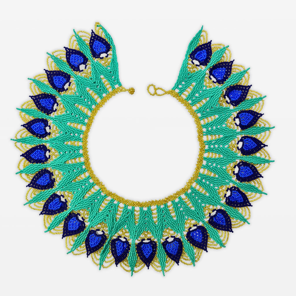 Collar Azul de Oro Esmeralda